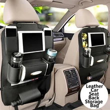 Pu Leather Car Seat Back Organizer IPad Mini Holder Universal Use As Car Backseat Organizer for