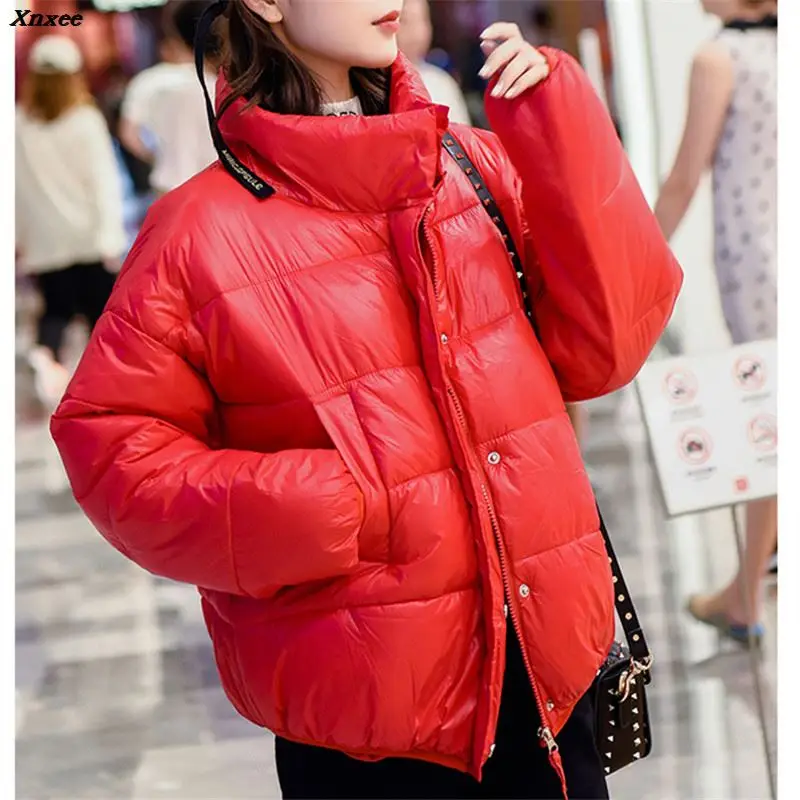 

Women Parkas Cotton Padded Jacket New Fashion Women's Windproof Cotton Jacket Warm Outerwear Parka 2018 Winter Xnxee