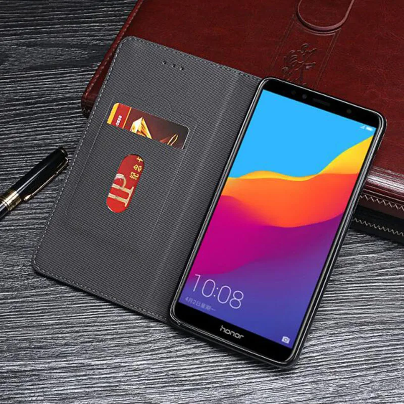 YeLun для huawei Honor 7C AUM-L41 чехол Роскошный Единорог кожаный флип-чехол для huawei 7C защитный чехол для телефона Ретро Задняя накладка