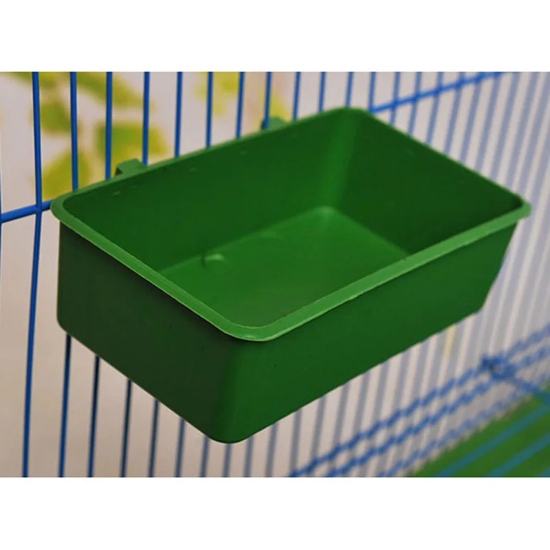 

Food Water Bowl Cups Bathing Bird Parrot Pigeons Cage Stand Feeding Cup Box