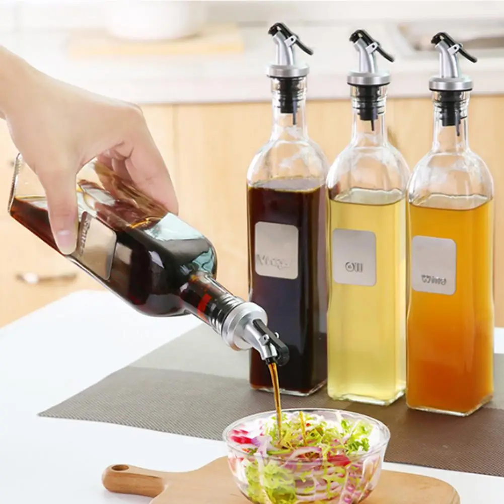 

Oil Sprayer Liquor Dispenser Plastic Seasoning Oil Bottle Sealed Leakproof Bottle Stopper Cork Kitchen Tool With Dustproof Cover