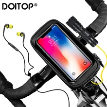 DOITOP велосипедный велосипед чехол-держатель для мобильного телефона передний руль водонепроницаемый чехол для хранения сенсорный экран для samsung iPhone 8 7 6