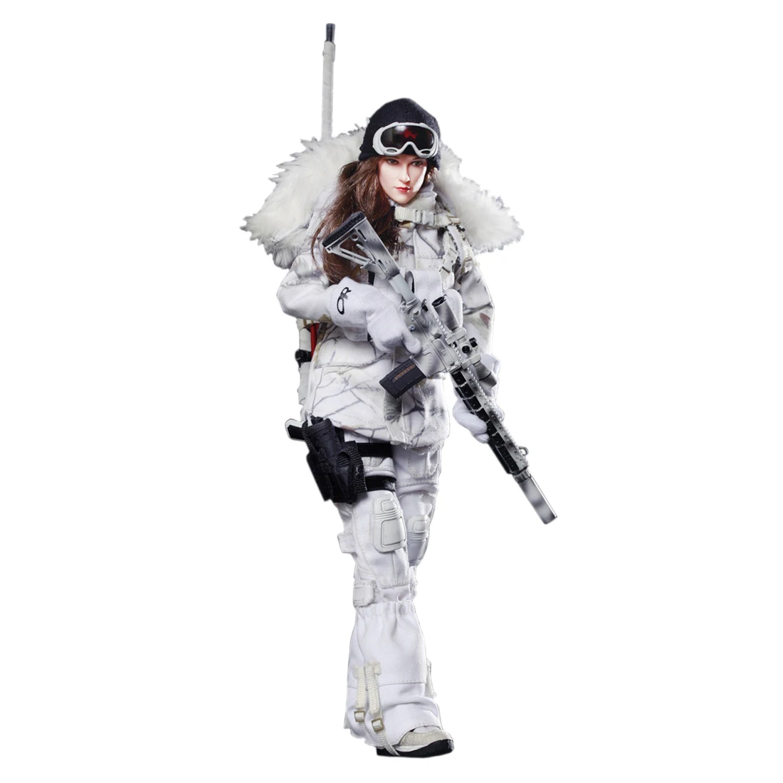 

1/6 Scale FLAGSET Movable Snowfield Woman Action Figure Set 12'' Collectable Military Female Soldier Model Set Toys