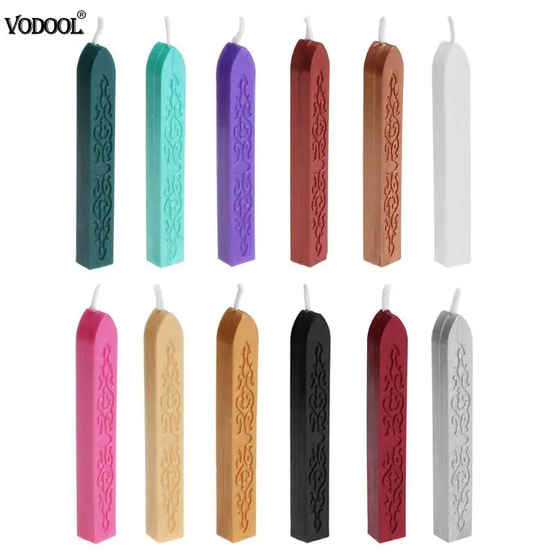 

12 Color DIY Sealing Strips Seal Dedicated Beeswax Stick Branding Paint Stamp Seal Wax Handmade Decoration Tools