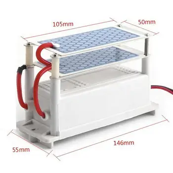 

Portable Ceramic Ozone Generator Double Integrated Long Life Ceramic Plate Ozonizer Air Water Air Purifier Remove Formaldehyde