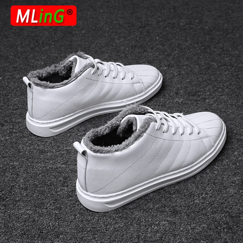 

Men Casual Shoes Solid Warm Plush Men Cotton Shoes 2018 Men Sneakers Lace-Up Fashion Men Footwear Outdoor Male Flat Shoes