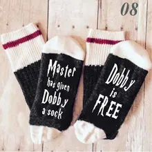С милым принтом в виде букв, Meias носки для вина индивидуальностью весенние, летние носки удобные Смешные Носки дышащие носки Harajuku