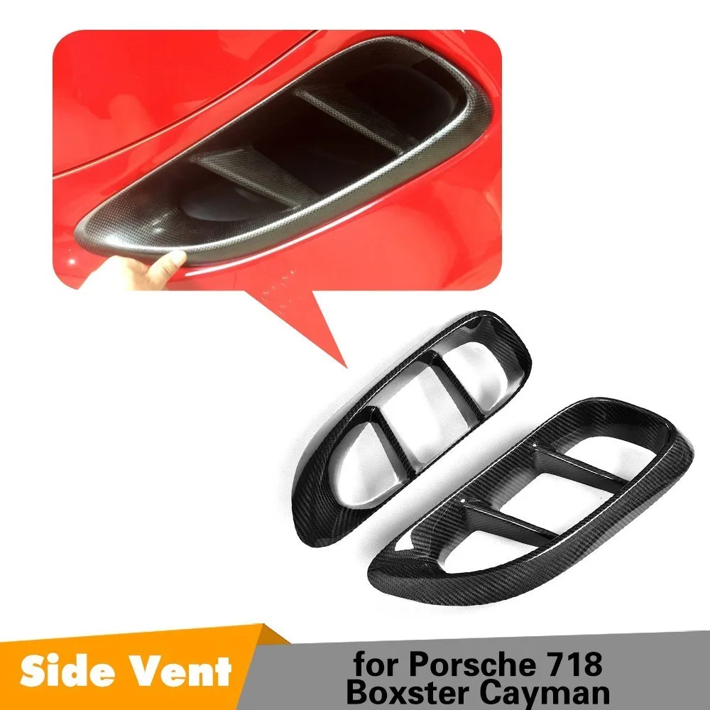Carbon Fiber Car Door Side Fender Vents Trims Frame Decoration Cover Carbon Fiber Car Door Side Fender Vents Trims Frame Decoration Cover For Porsche 718 Boxster Cayman 2017 2018