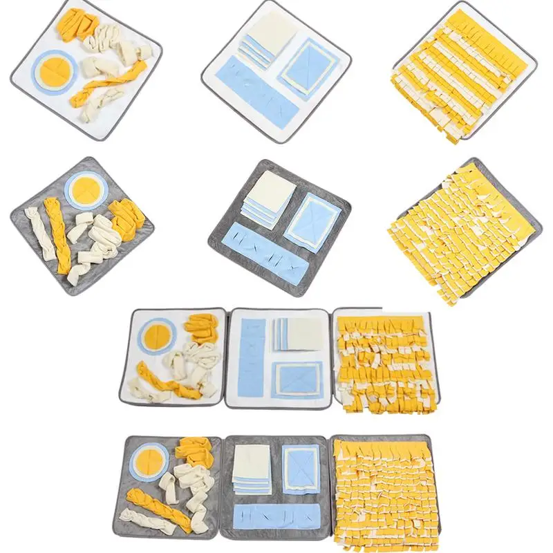 Pet Dog Sniffing Mat Removable Pet Training Sniff Pads Stitching High Quality Pet Toy Puzzle Blankets Interactive Education Toy