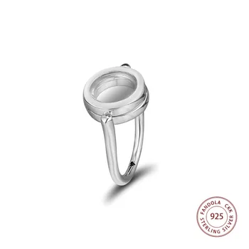 

Good Quality 925 Sterling Silver Floating Lock Ring Decorate Finger Rings for Women Wedding Original Jewelry Making