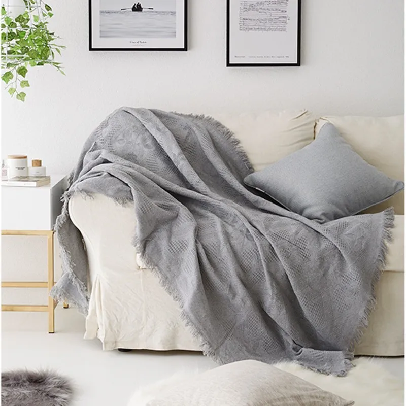 Большой мягкий вязаный шерстяной для осени и зимы кровать диван самолет Толстая Пряжа Вязание плед 3 цвета диван покрывало одеяло