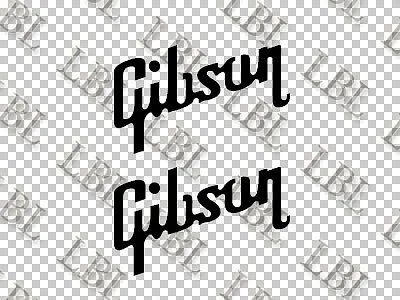 

(2Pcs) Set of 2 guitar headstock Gibson vinyl decal sticker - Les Paul 17.5cm
