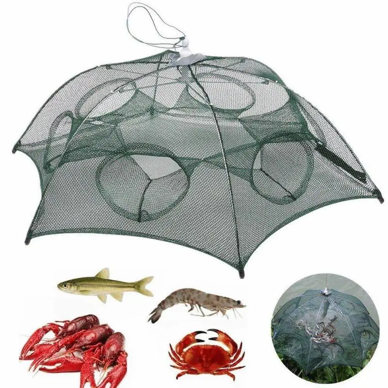 

Folded Fishing Net 4/6/8/10 Hole Automatic Fishing Nets Shrimp Trap Shrimp Minnow Crab Baits Cast Mesh Fishnet Dropshipping Z60