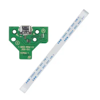 

USB Charging Port Socket Board JDS-011 for SONY PS4 Controller + 12 pin Cable D