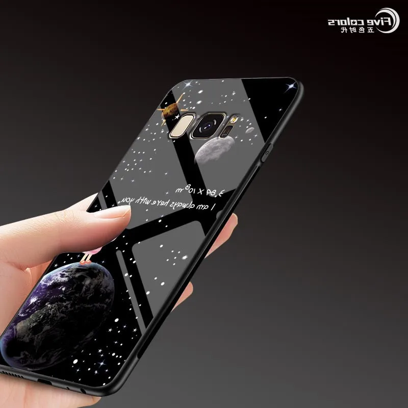 Роскошная задняя Стекло чехол для samsung Galaxy S9 S8 плюс Мрамор закаленное телефонные