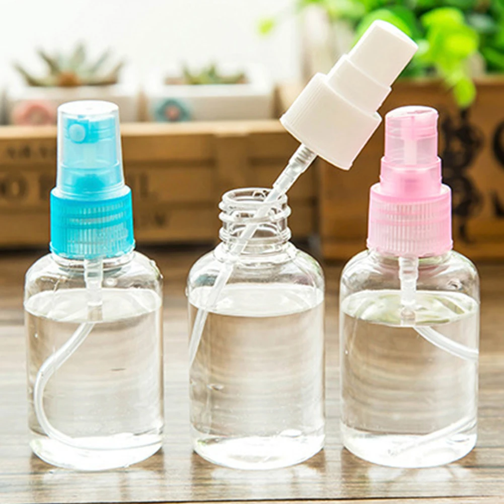 50ml Fine Mist Spray Bottle Travel Transparent Plastic Perfume Atomizer for Cosmetic (Blue) | Дом и сад