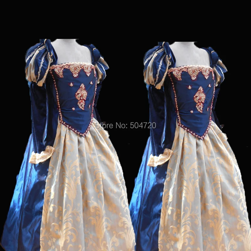 

Tailored!Elegant 15th Era Duchess Queen Medieval Renaissance Gown Ball Halloween Retro Victorian Vintage costumes dress HL-540