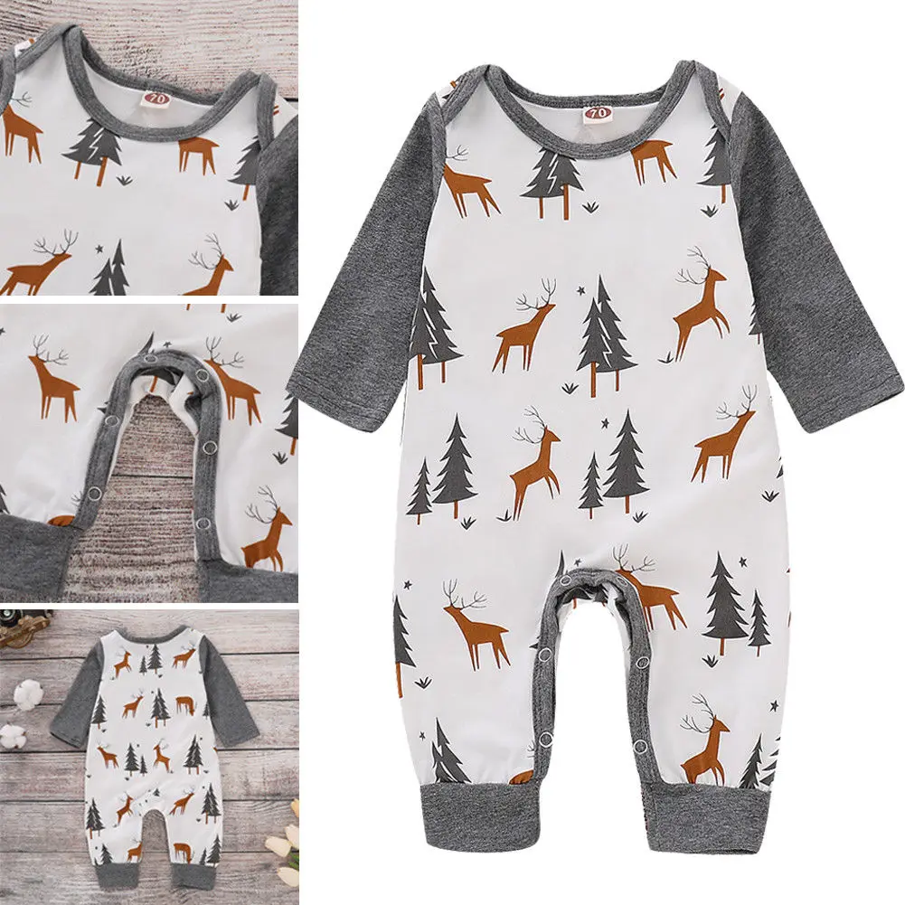

Fashion Infant Newborn Baby Boy Girl Romper Autumn Winter Jumpsuit Playsuit Clothes Xmas Gift