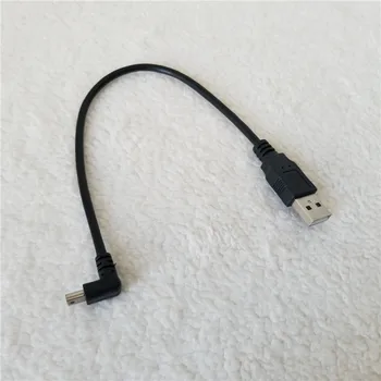 

USB 2.0 Mini USB 90 Degree Down Angle to USB A Male to Male Data Extension Cable for Hard Drive Camera Android Phone 25cm