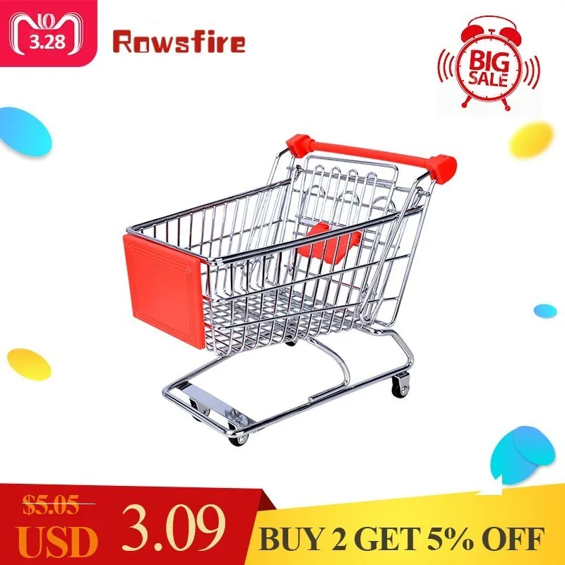 

Creative Mini Children Handcart Simulation Small Supermarket Shopping Cart Utility Cart Pretend Play Toys Strollers 12*8.5*11cm