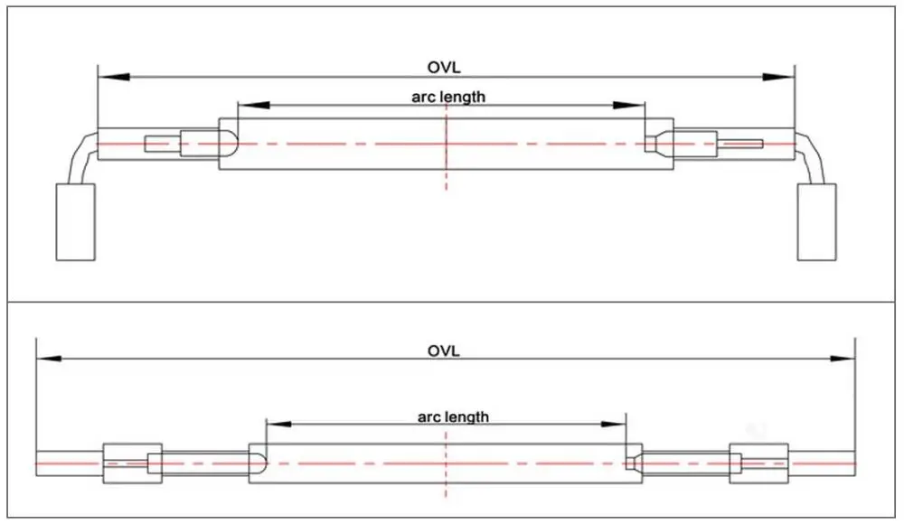 Лучшее качество ксеноновая лампа диаметр 8 мм длина дуги 140 мм OVL 280 мм ЧПУ лазерный резак