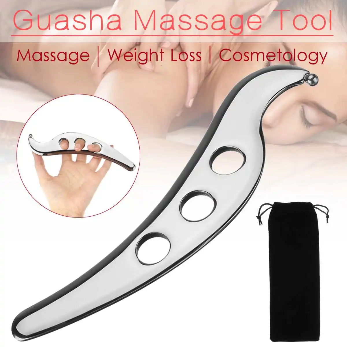 Best 304 Stainless Steel Gua Sha Guasha Massager Tool Scraper Physical Therapy Loose Muscle Meridian Massage Machine SPA Board Tool