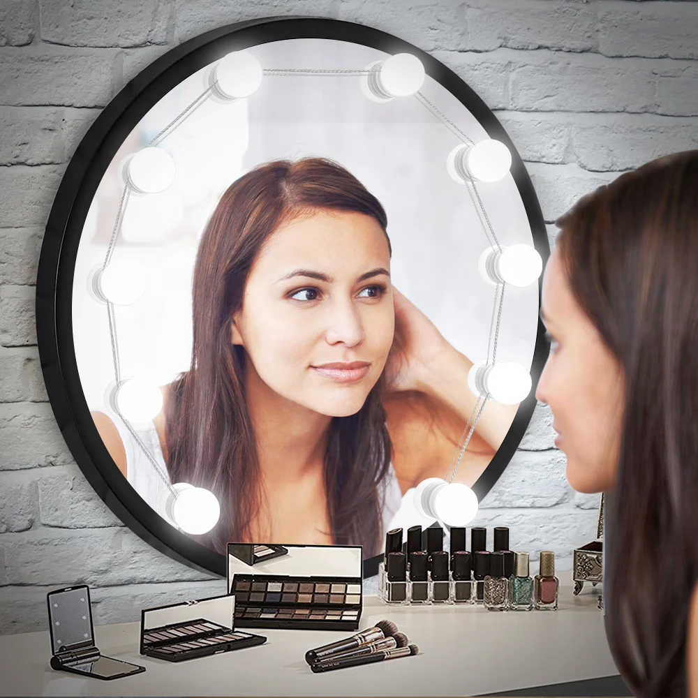 LED Makeup Mirror Front Light Bulb 10 Pack White Light Bathroom