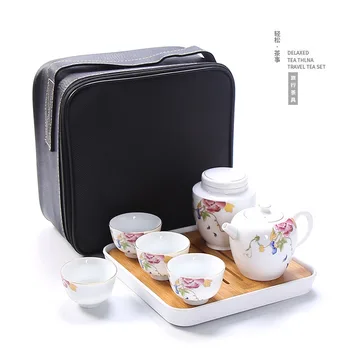 

Kung Fu Tea Have Suit Portable Package A Pot Of Four Cup Concise Household Japanese Do Infusion Of Tea Kettle Tea Tray Tea Pot