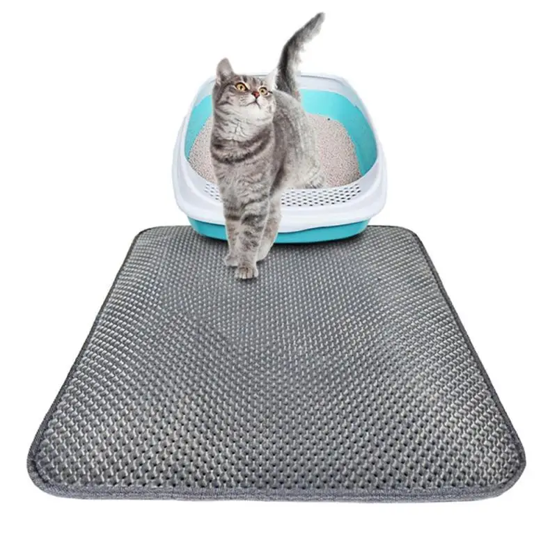 

Waterproof Honeycomb Sifting Pad Protect Floor Carpet 2019 Folding Cat Litter Trapper Mat Eco-friendly EVA Foam Kitten Trash Pad