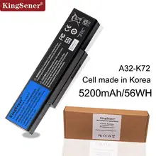 Корейский Аккумуляторный элемент 5200 мА/ч, A32-K72 Аккумулятор для ноутбука ASUS K72Y K73 K73B K73BR K73BY K73E K73J K73JK K73S K73SD K73SJ K73SM K73SV K73T
