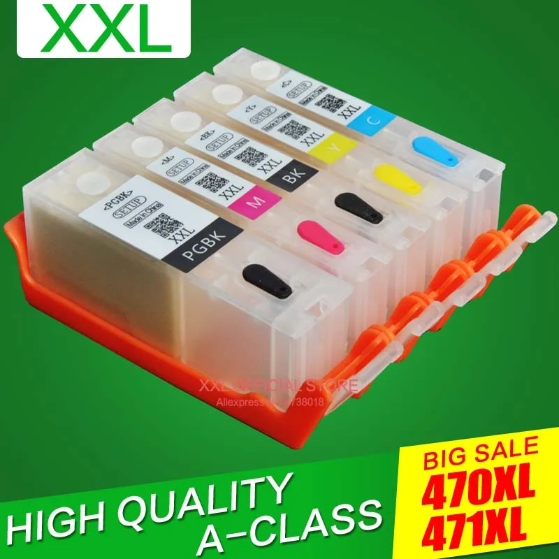 

For canon Pixma TS5040 TS 5040 TS6040 MG5740 MG6840 printer refillable ink cartridge refill permanent chip PGI470