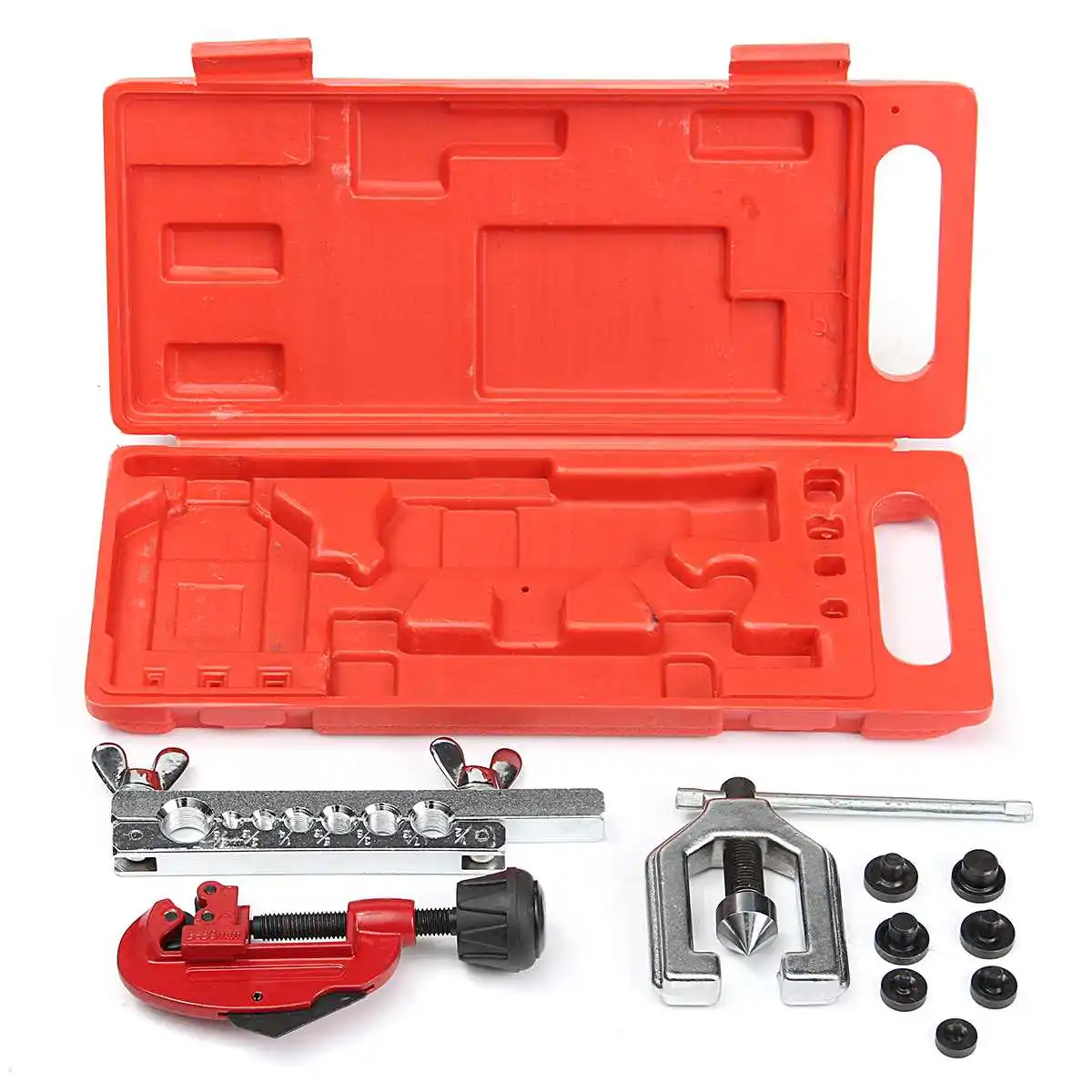 

Tube Expander Kit Air Conditioner Copper Pipe Pipe Reamer Tube Flaring Tool Kit Brake Pipe Repair Tool Set Tube Cutter