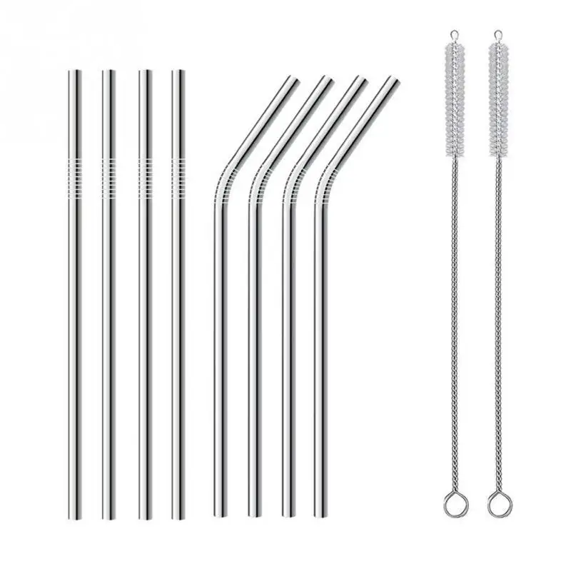 

High Quality Reusable Metal Drink Straw Stainless Steel With Brush Straight Tube/bend Tube