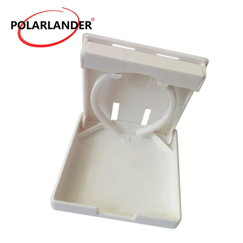 

4x4 Drink Cup Holder White For Marine Boat Caravan Yacht Car Plastic RV Cup Mount Adjustable Retainer Arms Beverage Folding