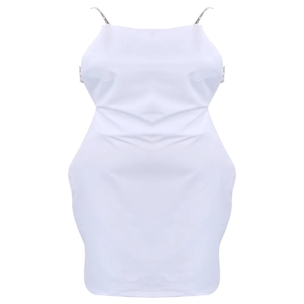 مثير المرأة السيدات الصيف عارية الذراعين هوب معطلة الكتف Strappy و ضمادة الأولى الحب فساتين Bodycon أكمام مساء البسيطة اللباس