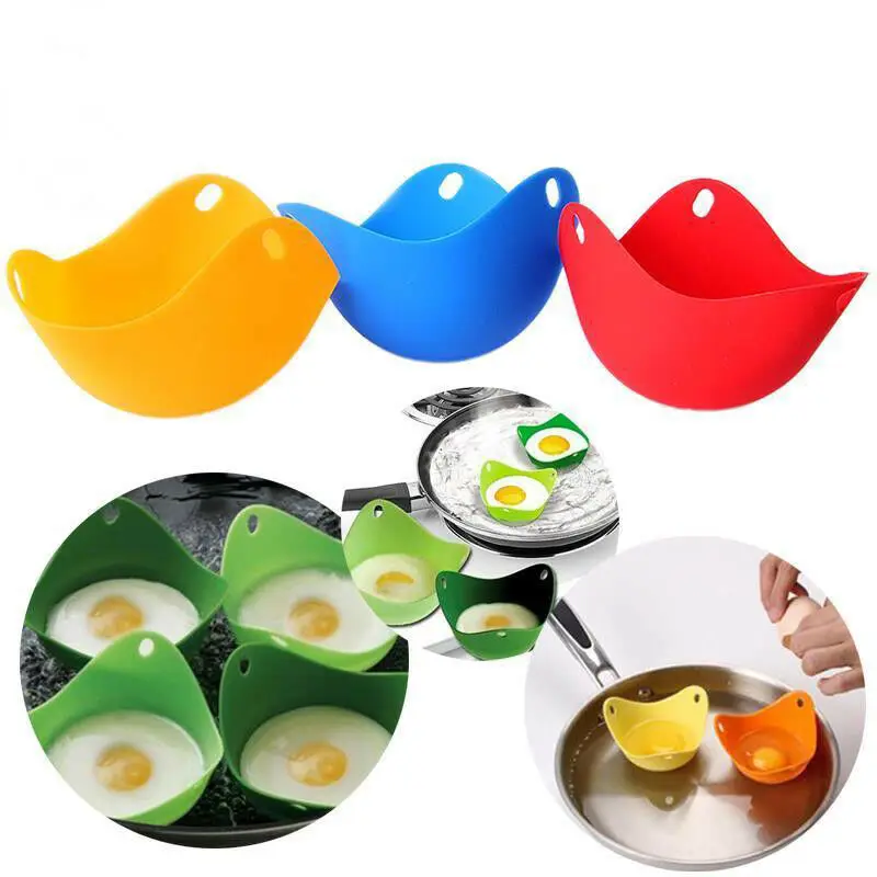 Kitchen Egg Tool, Silicone Egg Pods Pan Poached Cup Mould Cookare Tool