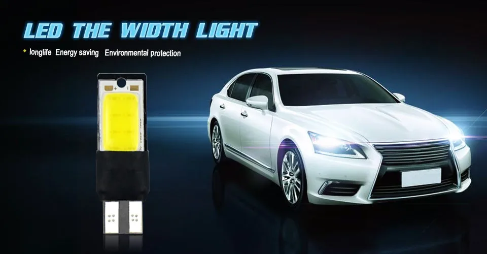 1 х Белый высокой мощности CANBUS T10 W5W 194 192 168 COB авто светодиодные лампы внутри