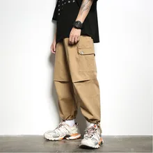 Весенние Новые брюки мужские модные однотонные повседневные Прямые брюки в стиле ретро мужские уличные трендовые Свободные Комбинезоны в стиле хип-хоп