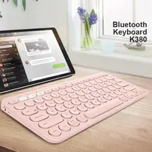 Logitech K380 Беспроводной Bluetooth 3,0 мульти-устройство клавиатуры модные Портативный клавиатура для Планшеты/iPad/компьютер/Аксессуары для мобильных телефонов