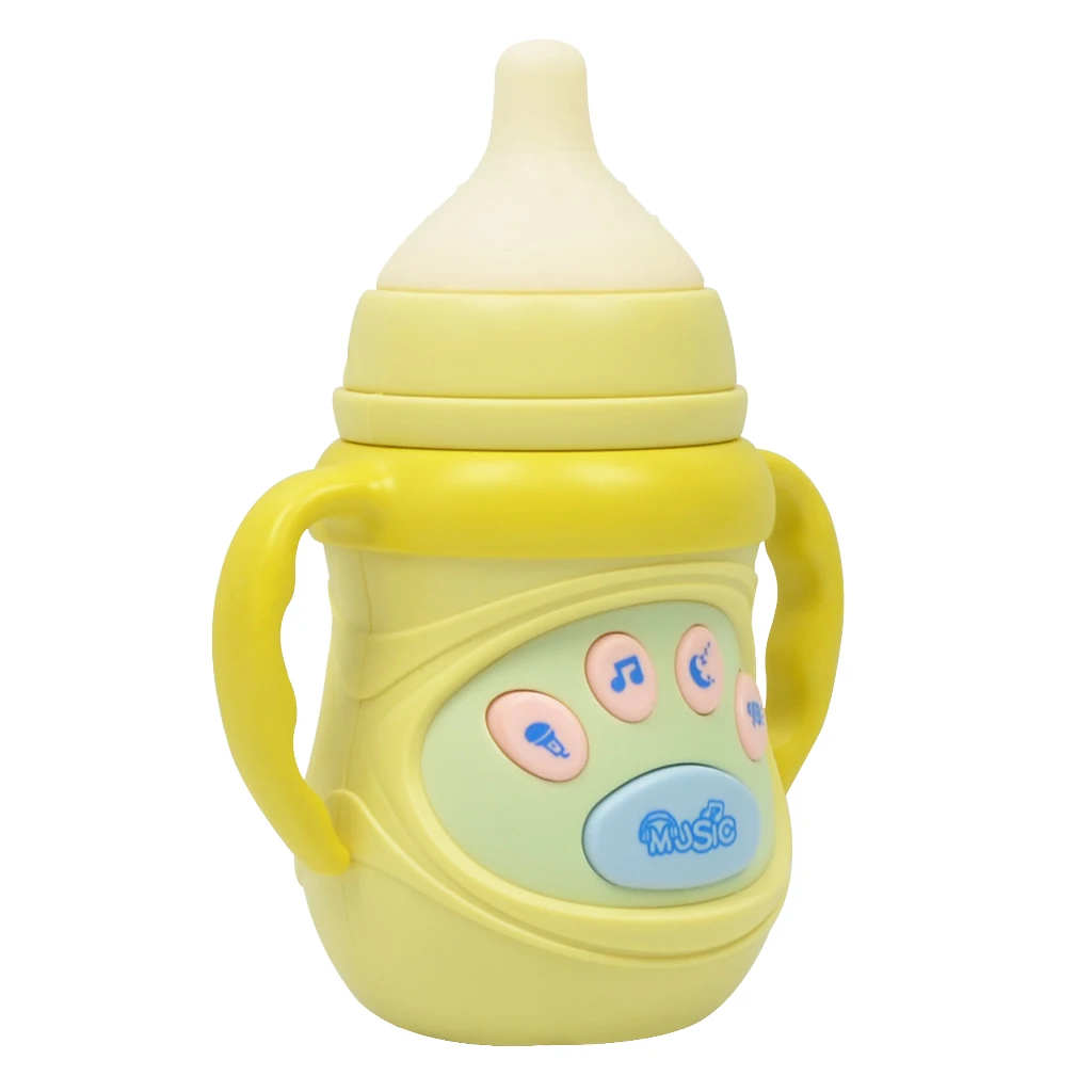 Kids Baby Early Learning Plastic Electronic Music Feeding Bottle Milk Bottle Toddler Toy Play Activity ?Yellow