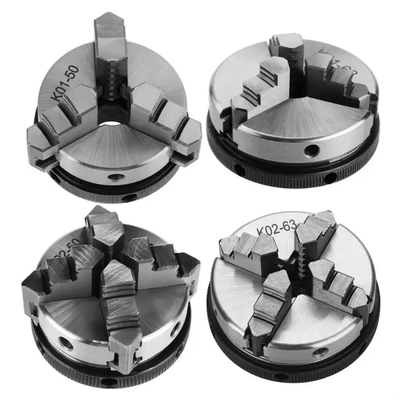 

Manual Self-centering DIY Metal Wood Lathe Chuck Woodworking Accessories entering accuracy is high, clamping range is large