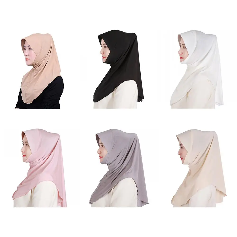 Женский мусульманский хиджаб Хуэй Национальный стиль платок Защита от Солнца защиты сплошной цвет подшлемник мусульманских