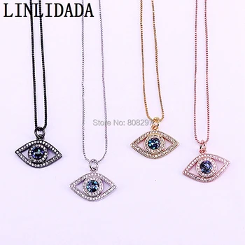 

10Pcs High Quality Fashion CZ Jewelry Charms Micro Pave Zircon Shell Eye Charm Pendant Necklace