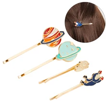 4 шт. заколки для волос с изображением Марса Меркурий креативные красивые заколки для волос для девочек, женщин, леди