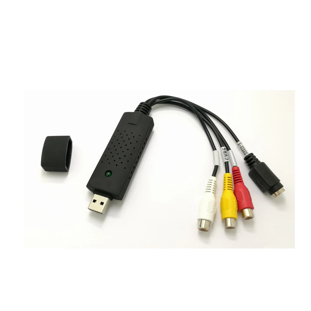 Адаптер видеозахвата Easycap с USB 2 0 4 канальная видеокарта TV DVD VHS 4CH DVR поддержкой Win10 и