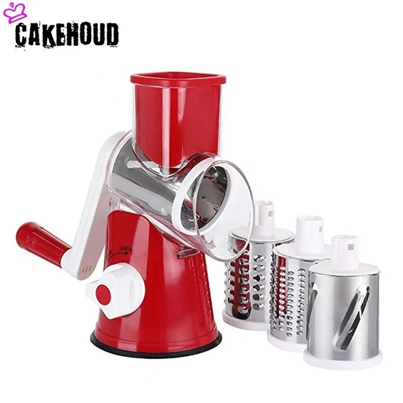 CAKEHOUD овощерезка круглая мандолина ломтерка картофеля морковь с 3 лезвиями