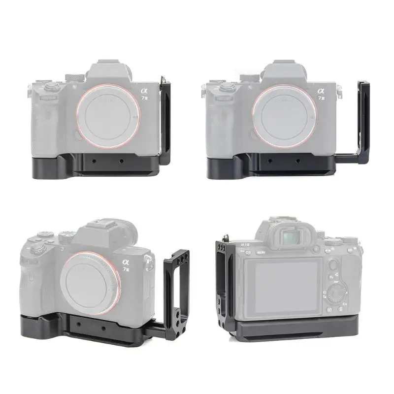

Aluminium Alloy Camera Pull-out Type L Plate Quick Release Tripod Monopods Baseplate Side Plate for Sony A7M3/A7R3/A9/A7III