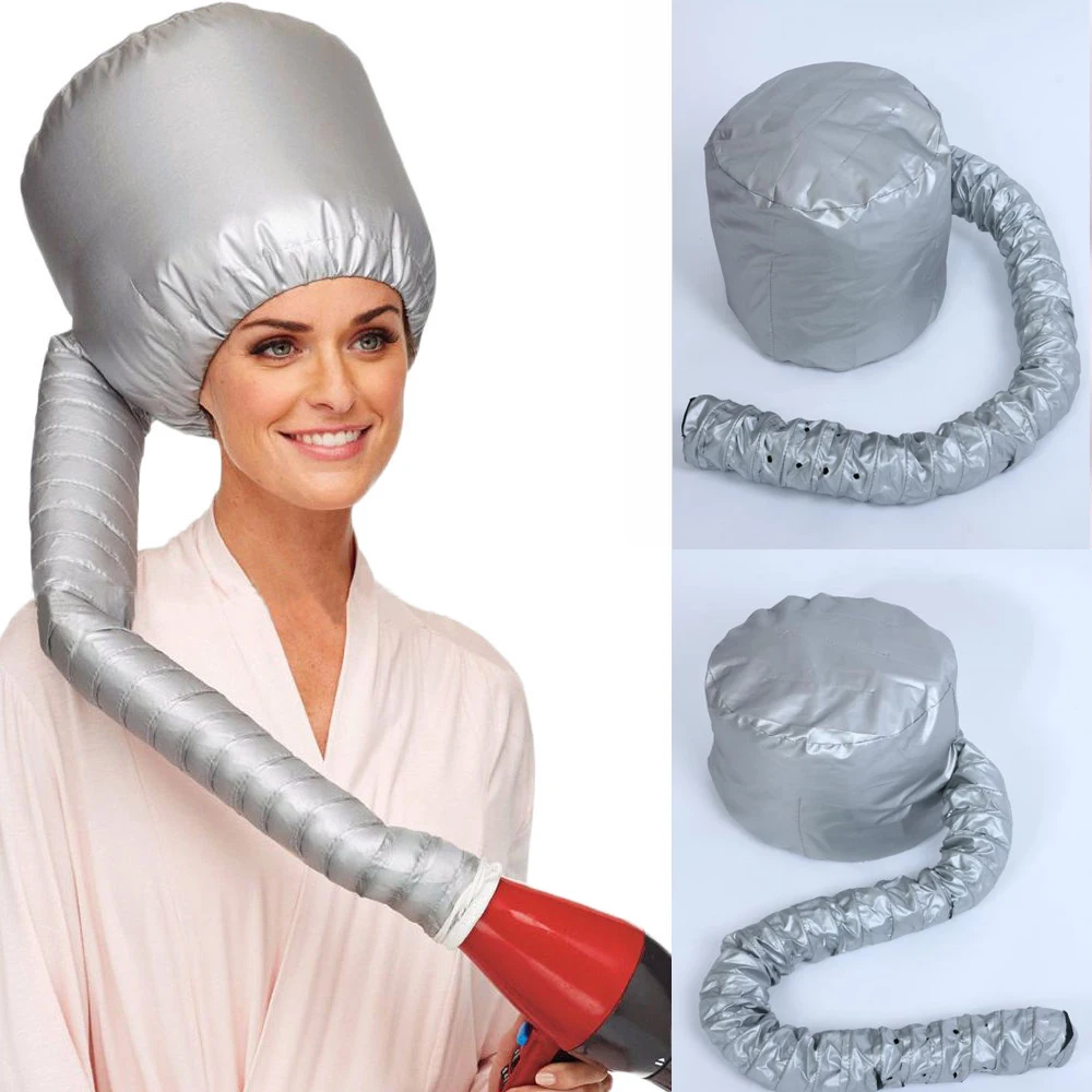 

Portable Portable Soft Hair Drying Cap Bonnet Hood Hat Blow Dryer Attachment Curlformers Gray Dry Hair Cream Cap