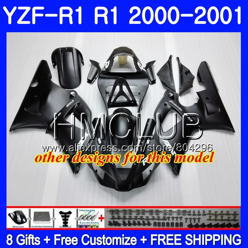 Bodys для YAMAHA YZF 1000 R 1 R1 00 01 Frame 108HM12 YZF1000 YZFR1 2000 2001 обтекатель синий белый!|Комбинезоны| |