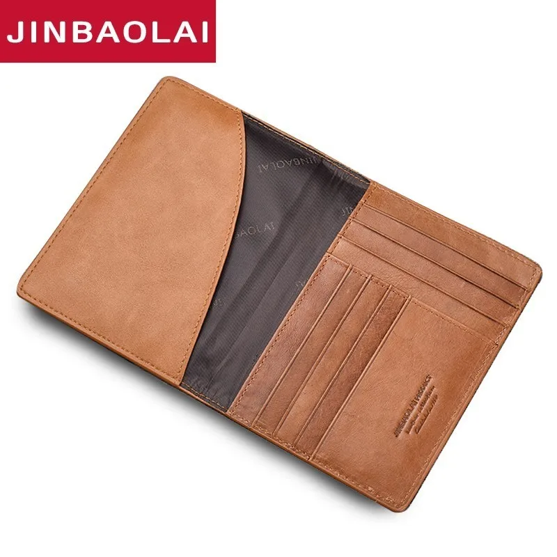 

Casual Leather Passport Covers Travel Accessories ID Bank Credit Card Bag Men Women Passport Business Holder wallet Case